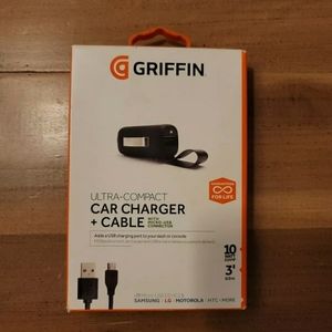 NEW Griffin PowerJolt Mobile 10W Ultra-Compact Car Charger + Micro-USB Cable